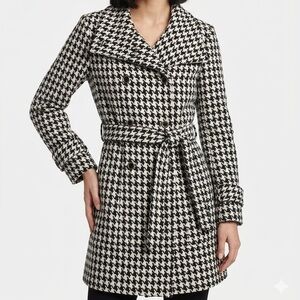 Calvin Klein Women's Houndstooth Trench Coat